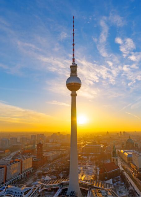 sunset behind the berlin tv tower 1ef25eac