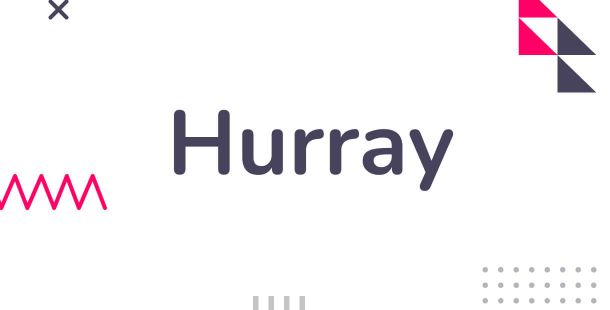 hurray text with deco elements 9b3cb708